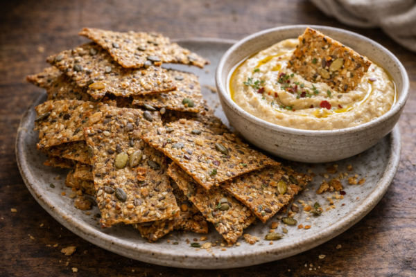 Spicy Homemade Seeded (& 1 nut) Crackers Spicy Homemade Seeded (& 1 nut) Crackers