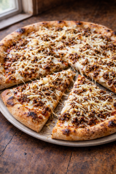 Spicy Shredded Potato & Veg Burger Pizza Delight!